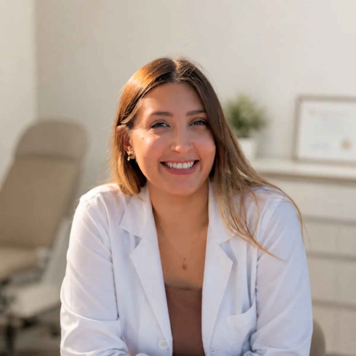 Dra. Juliane em seu consultório